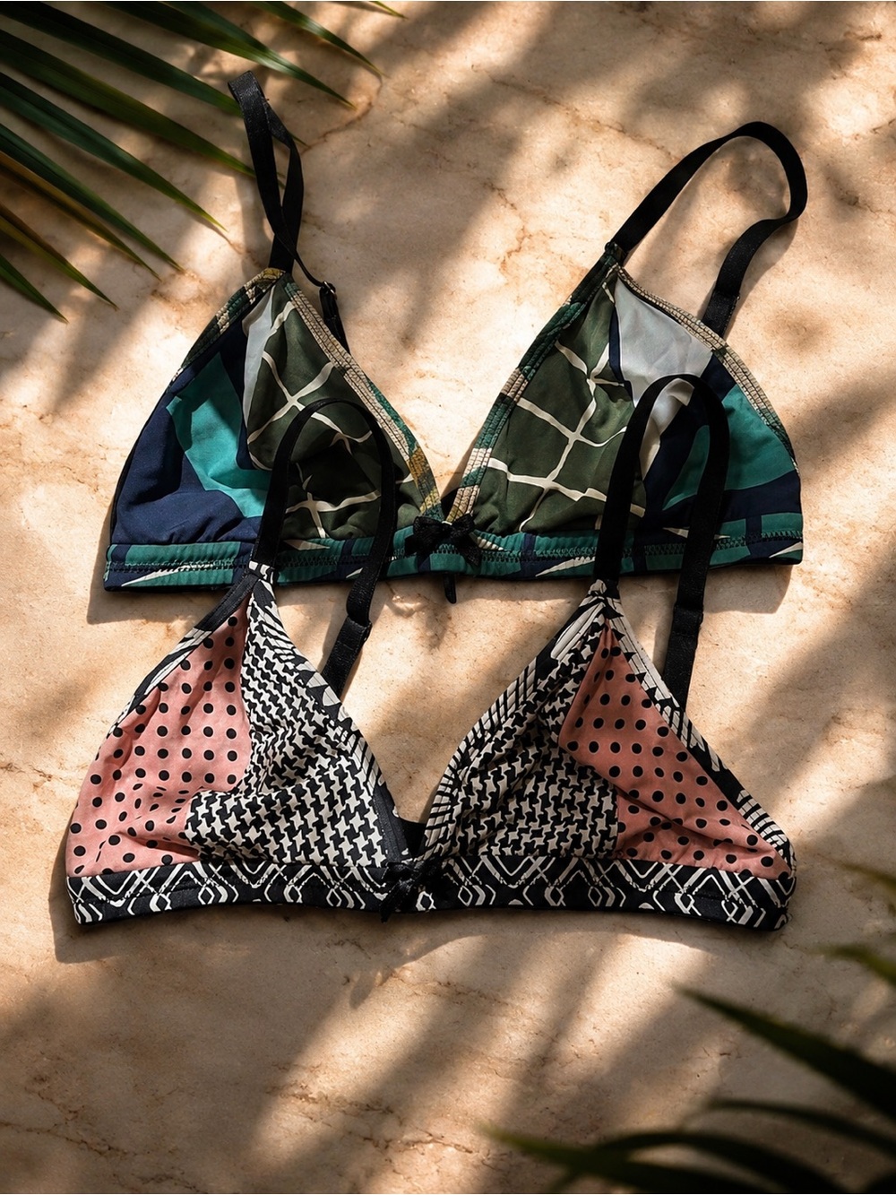 Miallegra Brazilian Triangle Bralette Set Size S | Set of 2